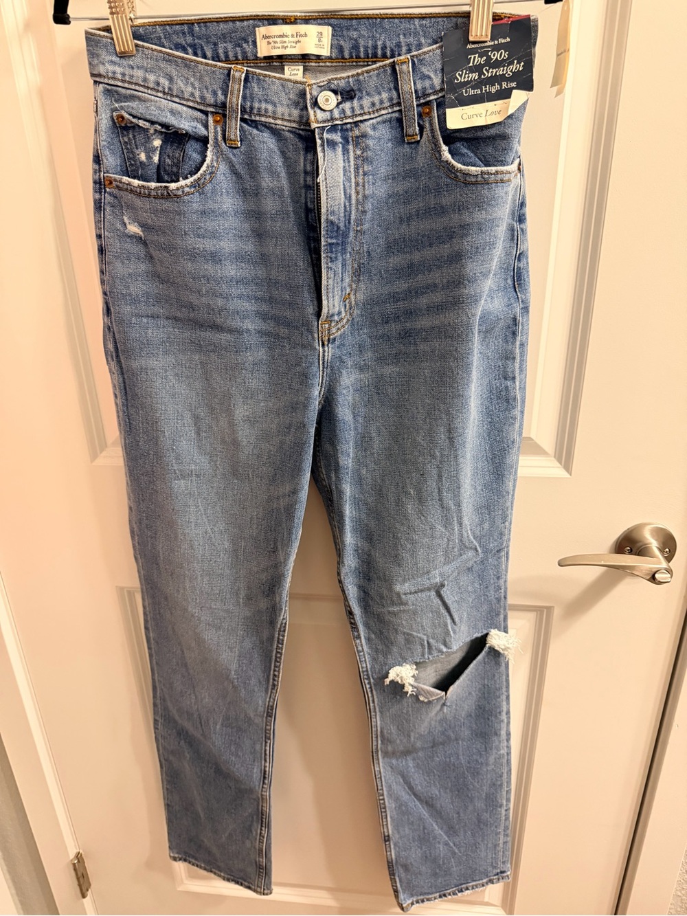 Abercrombie & Fitch Light Blue '90s Slim Straight Jeans